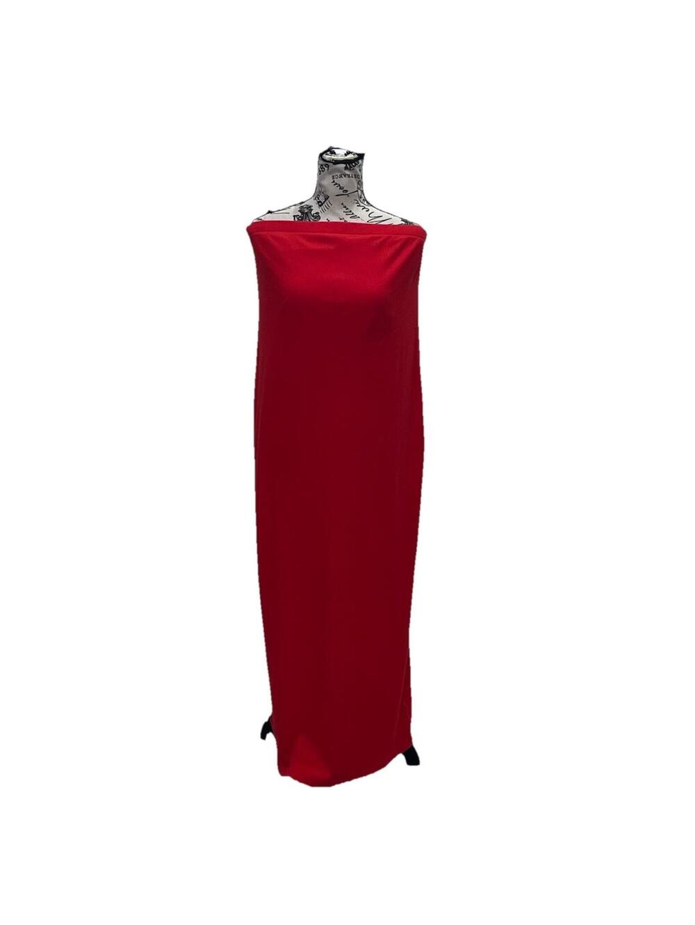 A New Day Red Strapless Ribbed Maxi Dress XXL Bodycon Tube Dress Stretch - Picture 2 of 9